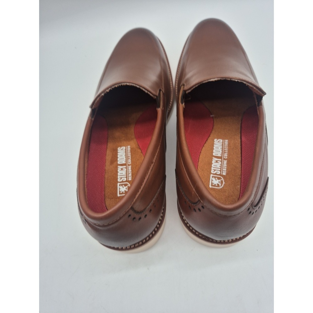 Stacy Adams Wellington Chocolate Smooth Leather Moc Toe Loafer (USA Men Size 7M) - Picture 8 of 12